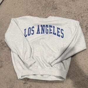 Reflex Gray Sweatshirt with Blue Print